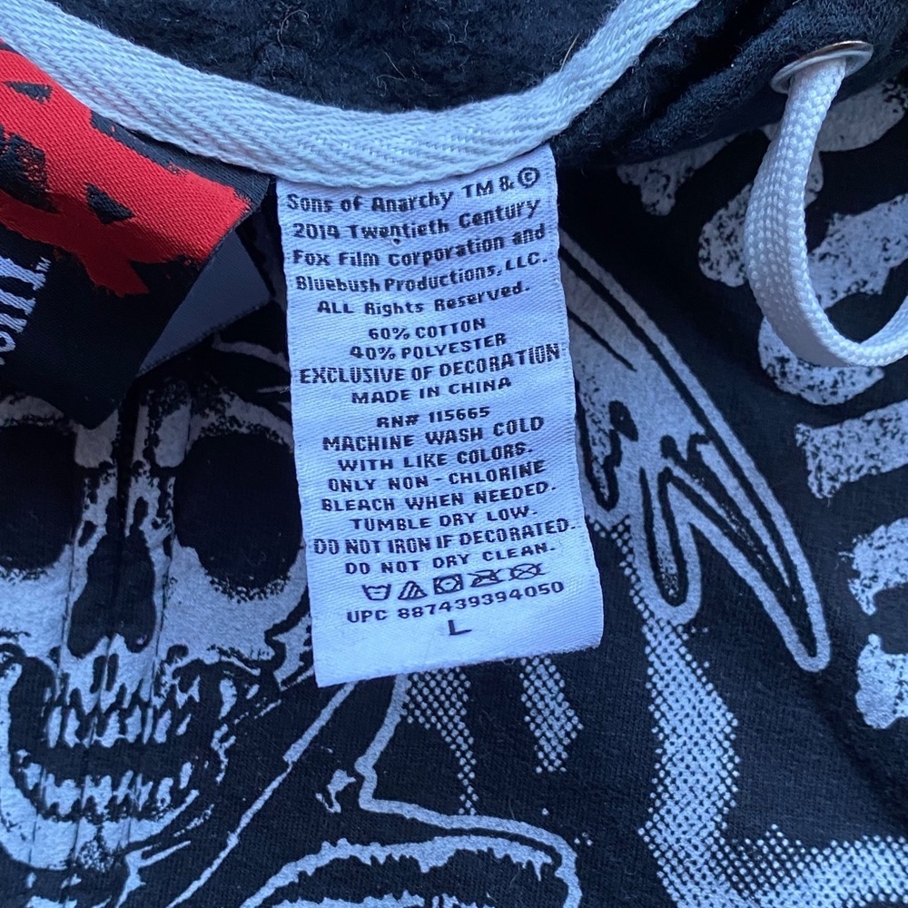 Sons of Anarchy Black Hoodie - Picture 3 of 3